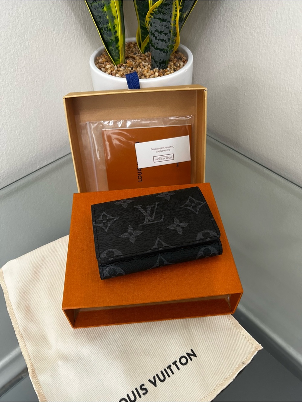 Louis Vuitton Black Monogram Eclipse Card Case